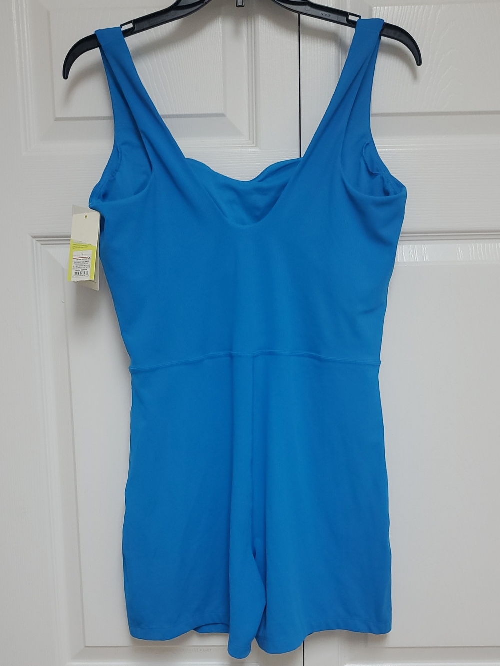 All In Motion Rib Short Bodysuit/Blue - Picture 5 of 16